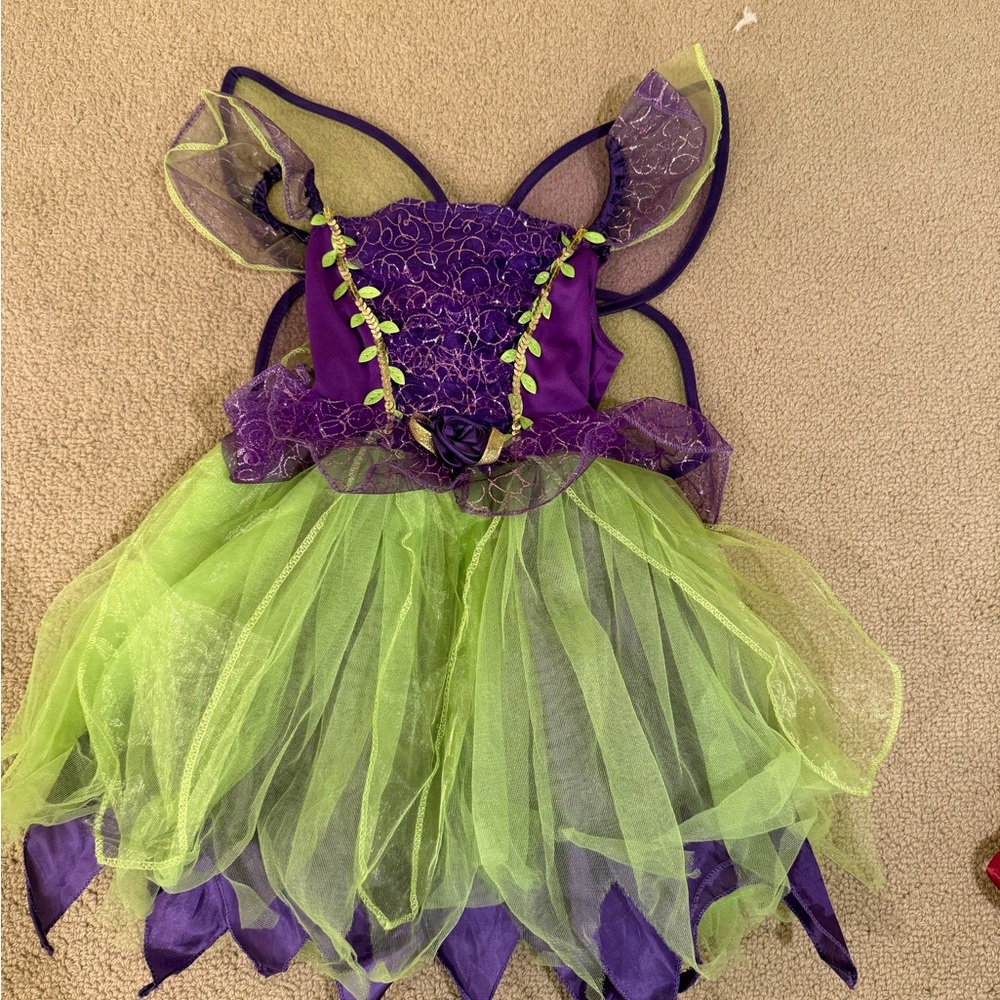 Purple and Green Fairy Costume for Kids